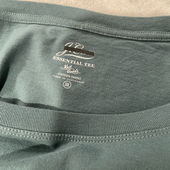 NWOT J. Crew Size 3X Essentials Teal Cotton Tee Shirt Short Sleeve Soft Comfy - Picture 9 of 10